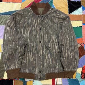 Vintage 90s Realtree Lined Camouflage Hunting Bomber Jacket XL